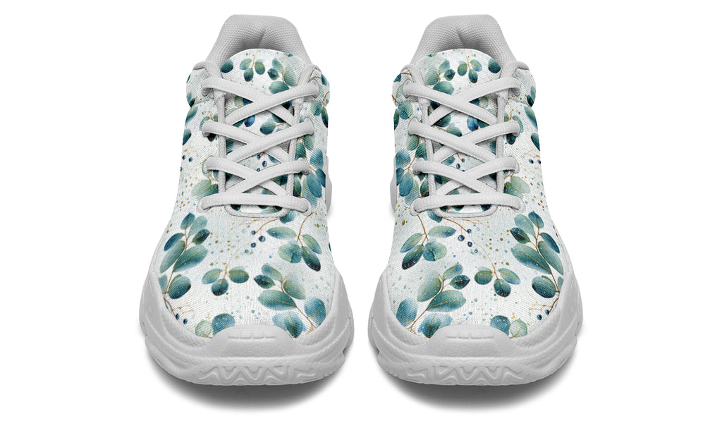 Eucalyptus Leaves Chunky Sneakers - Offbeat Sweetie