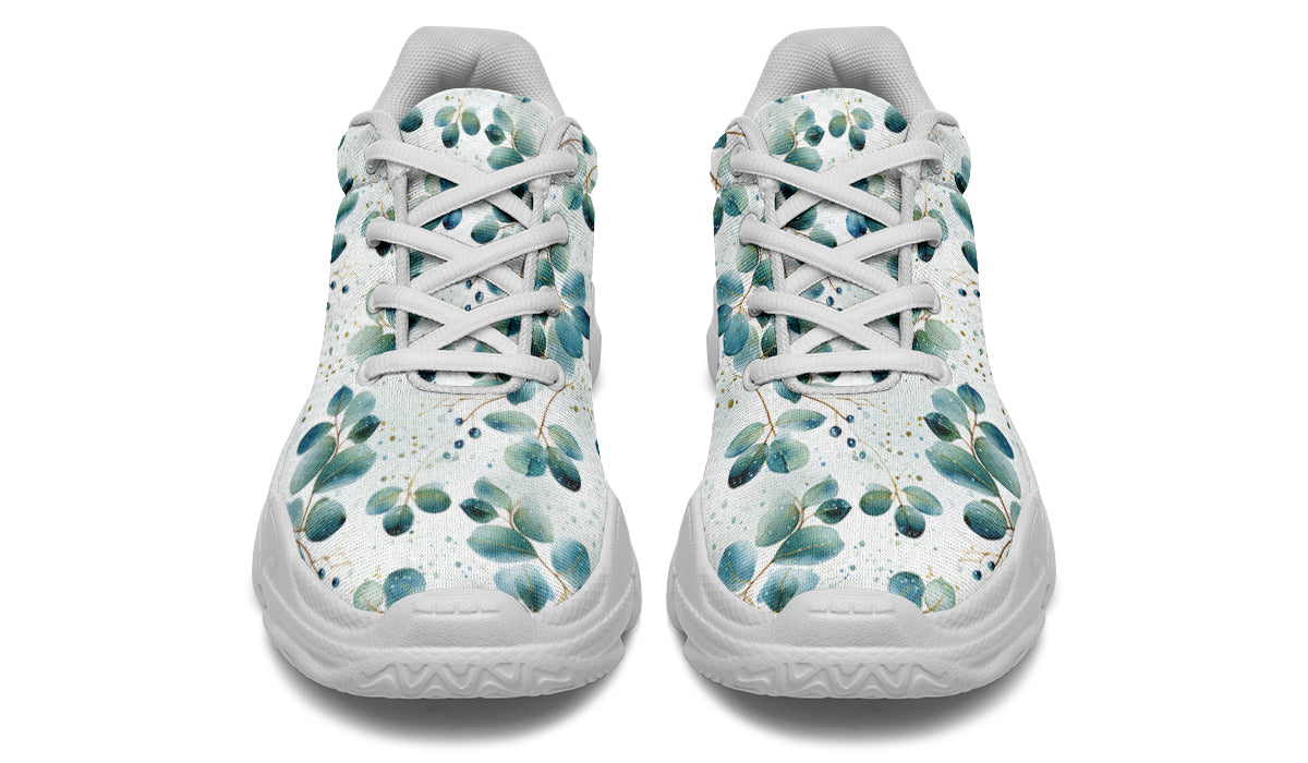 Eucalyptus Leaves Chunky Sneakers - Offbeat Sweetie
