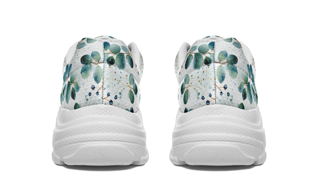 Eucalyptus Leaves Chunky Sneakers - Offbeat Sweetie