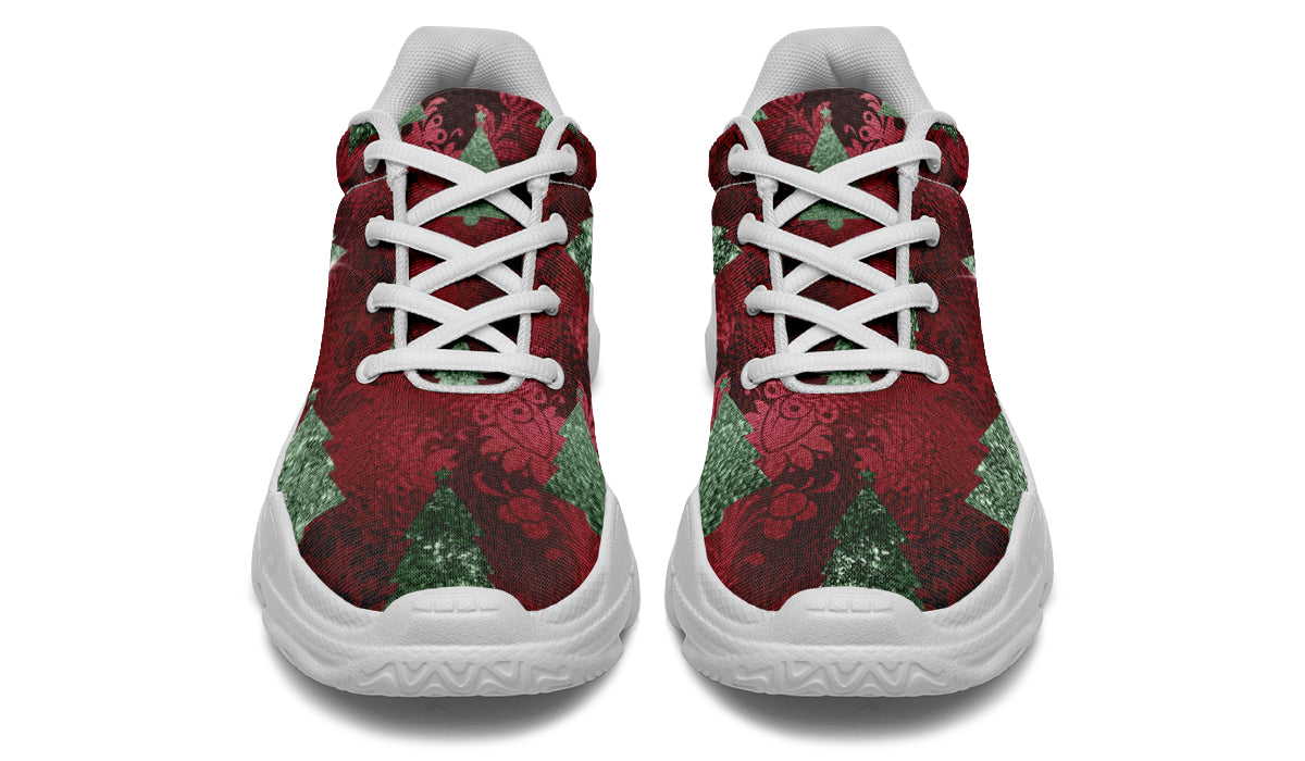Glam Christmas Chunky Sneakers - Offbeat Sweetie