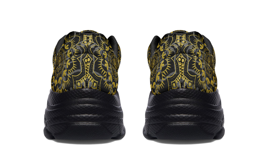 Golden Mandala Chunky Sneakers - Offbeat Sweetie
