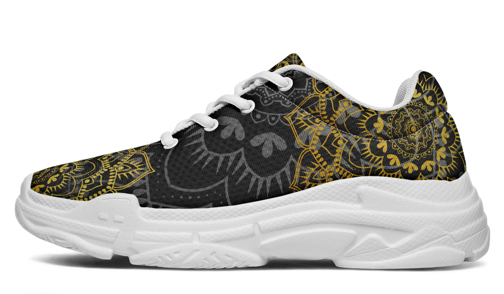 Golden Mandala Chunky Sneakers - Offbeat Sweetie