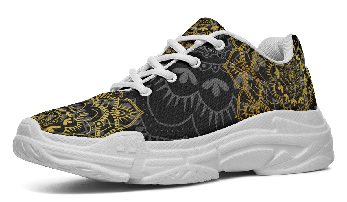 Golden Mandala Chunky Sneakers - Offbeat Sweetie