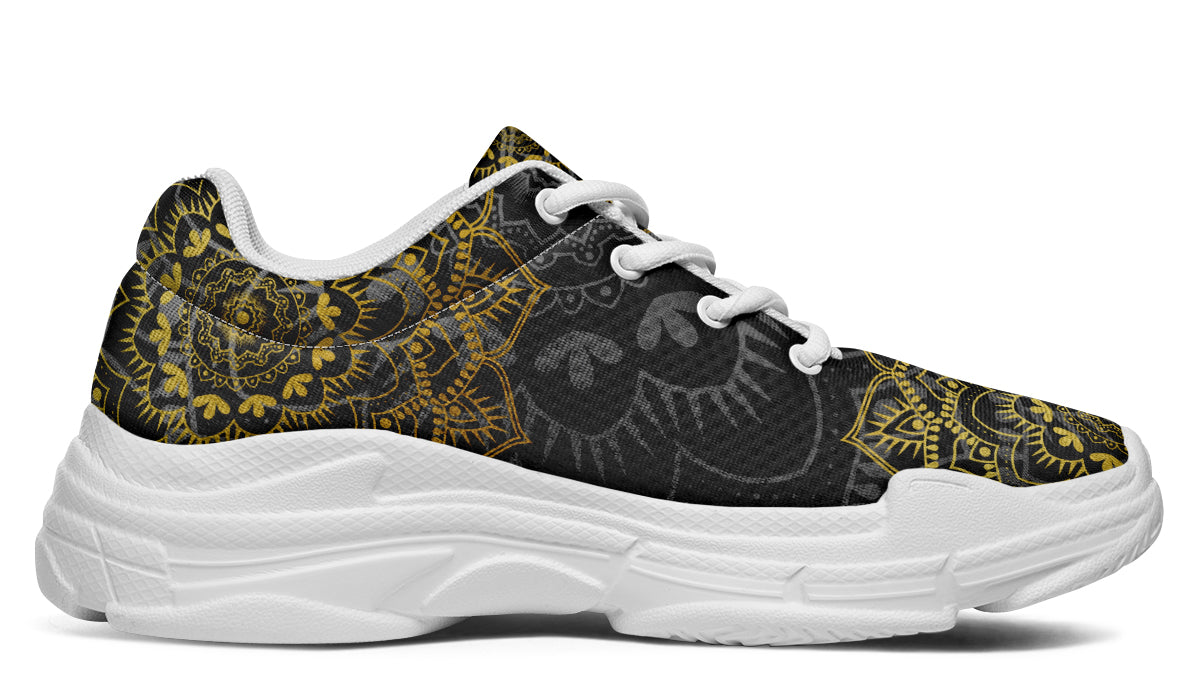 Golden Mandala Chunky Sneakers - Offbeat Sweetie