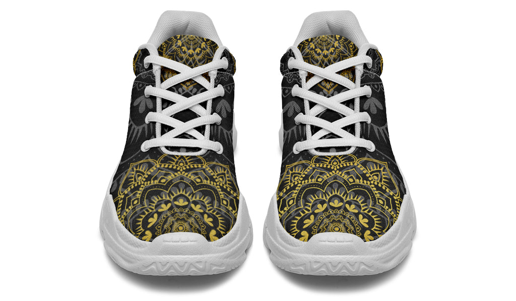 Golden Mandala Chunky Sneakers - Offbeat Sweetie