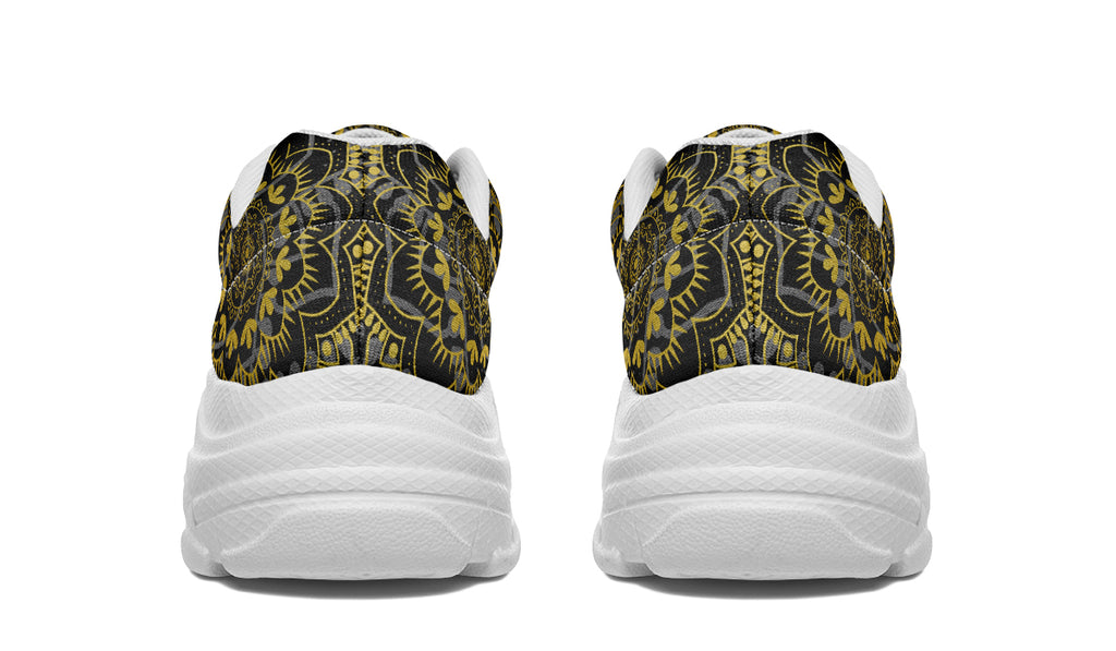 Golden Mandala Chunky Sneakers - Offbeat Sweetie