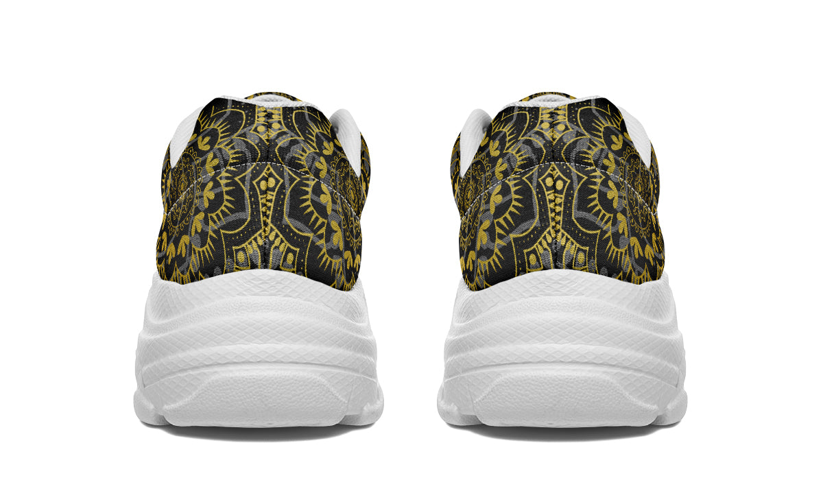 Golden Mandala Chunky Sneakers - Offbeat Sweetie