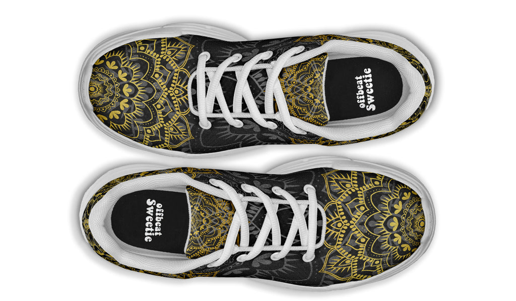 Golden Mandala Chunky Sneakers - Offbeat Sweetie