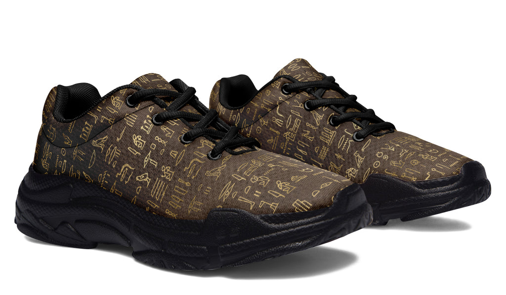 Hieroglyphics Chunky Sneakers - Offbeat Sweetie