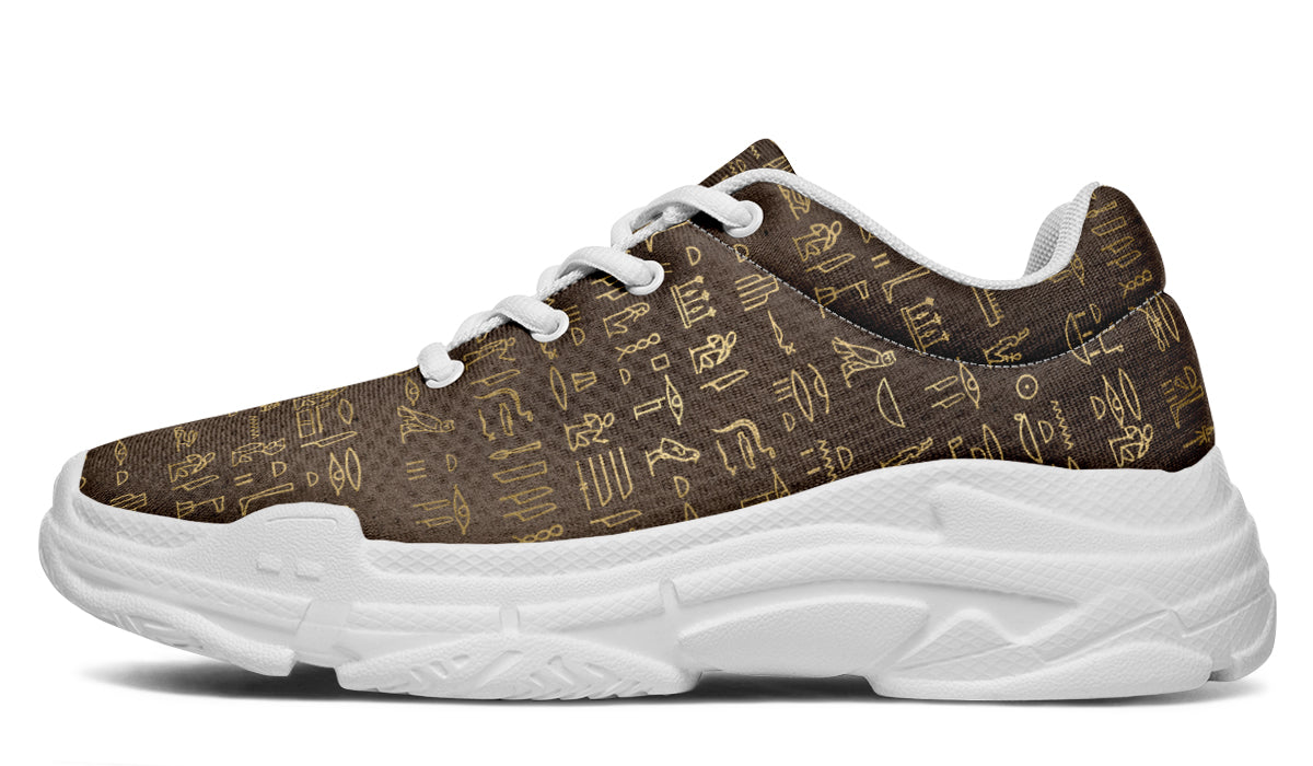 Hieroglyphics Chunky Sneakers - Offbeat Sweetie