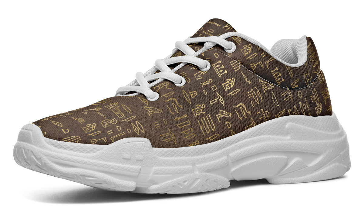 Hieroglyphics Chunky Sneakers - Offbeat Sweetie
