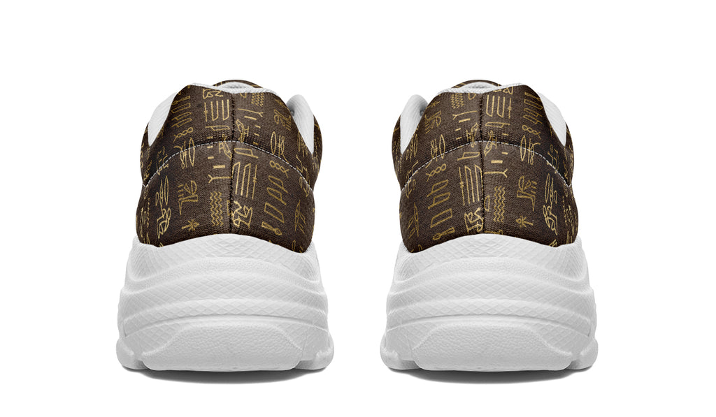 Hieroglyphics Chunky Sneakers - Offbeat Sweetie
