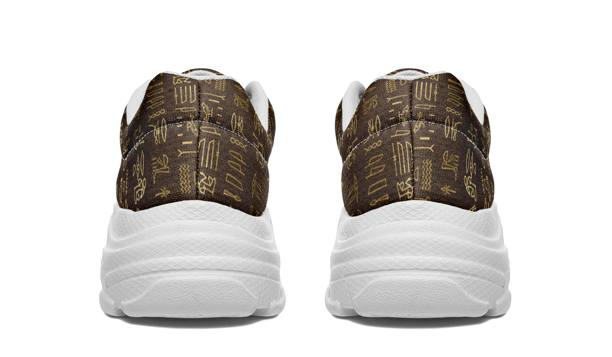Hieroglyphics Chunky Sneakers - Offbeat Sweetie