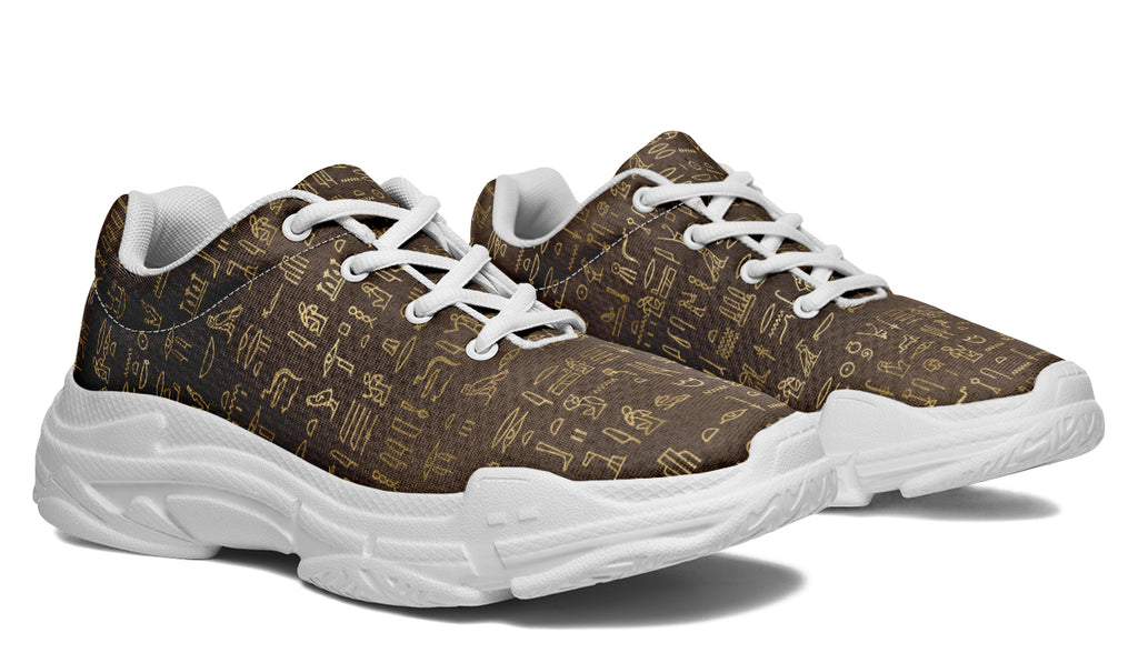 Hieroglyphics Chunky Sneakers - Offbeat Sweetie