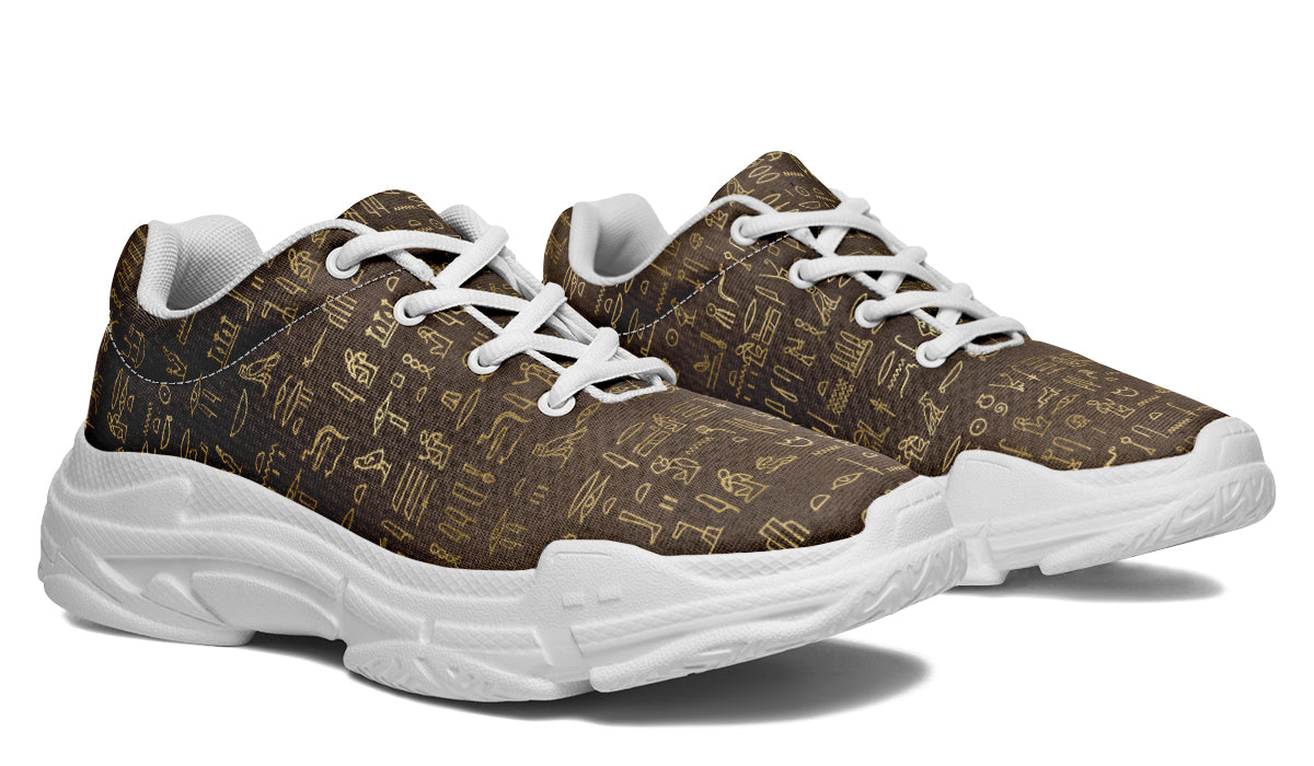Hieroglyphics Chunky Sneakers - Offbeat Sweetie