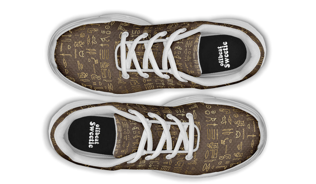 Hieroglyphics Chunky Sneakers - Offbeat Sweetie