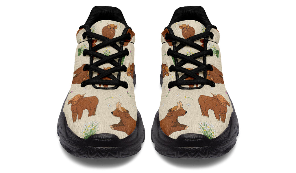 Highland Cows Chunky Sneakers