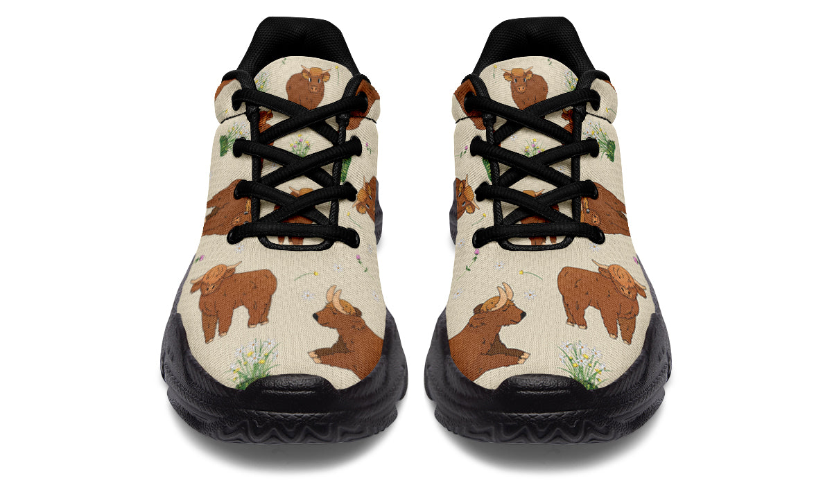 Highland Cows Chunky Sneakers