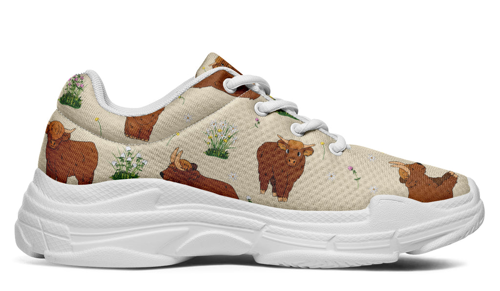 Highland Cows Chunky Sneakers