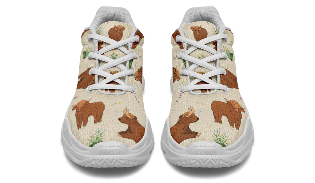 Highland Cows Chunky Sneakers