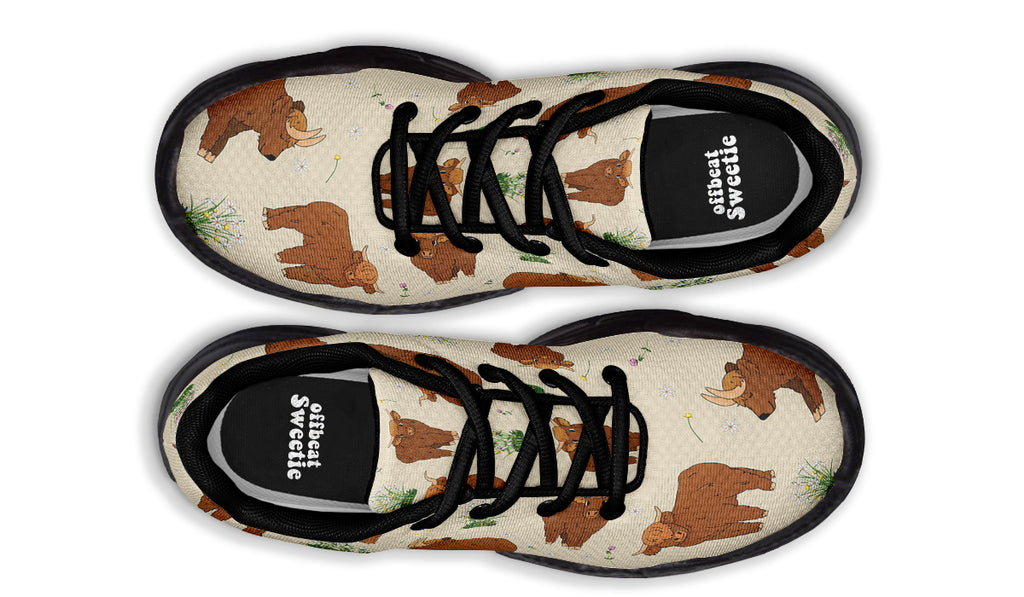Highland Cows Chunky Sneakers