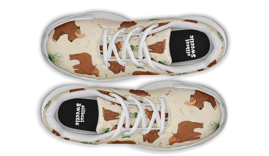 Highland Cows Chunky Sneakers