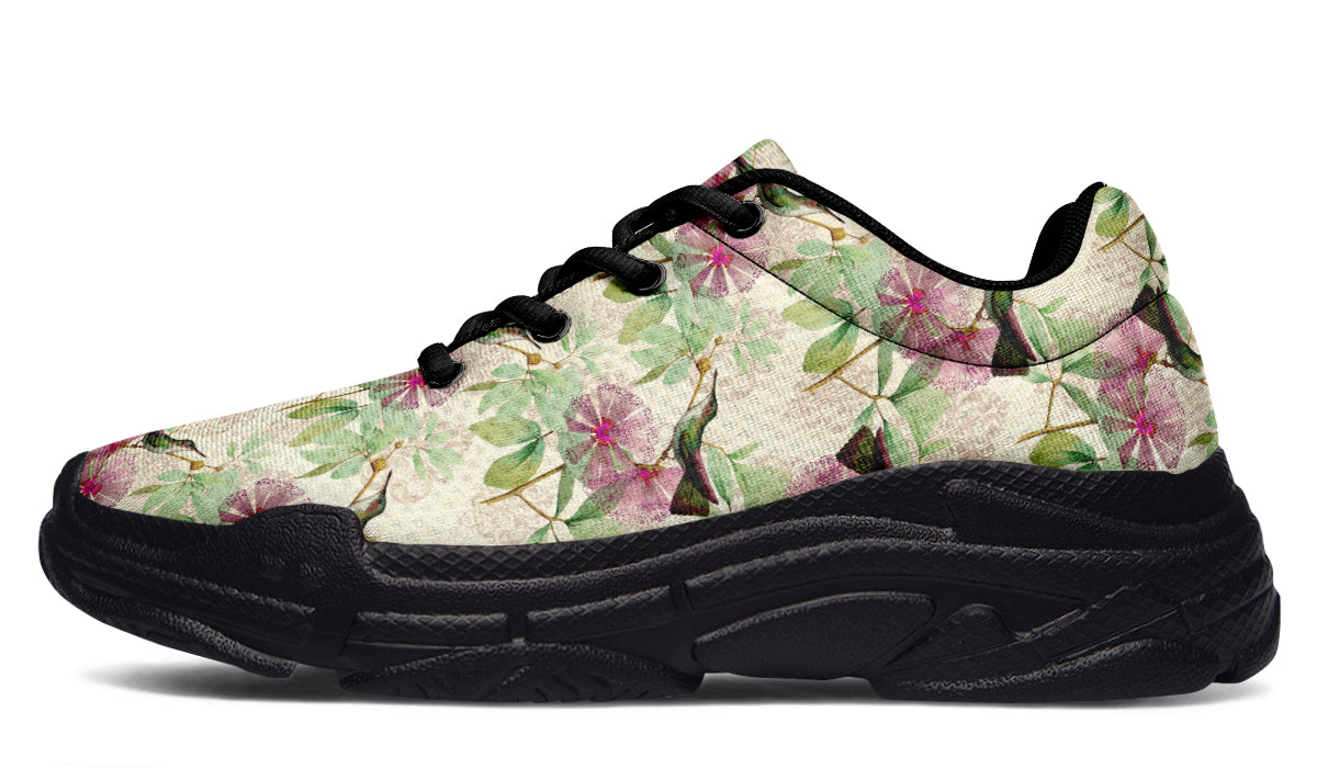 Hummingbirds Chunky Sneakers - Offbeat Sweetie