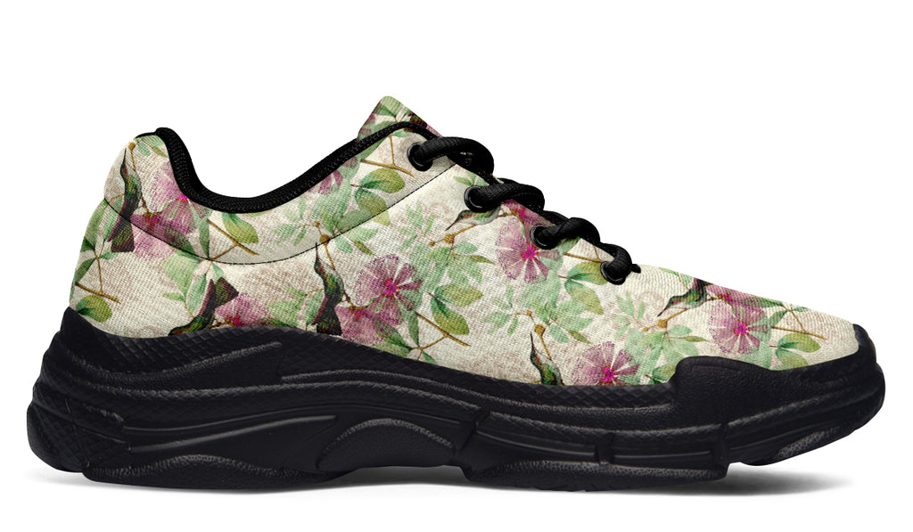 Hummingbirds Chunky Sneakers - Offbeat Sweetie