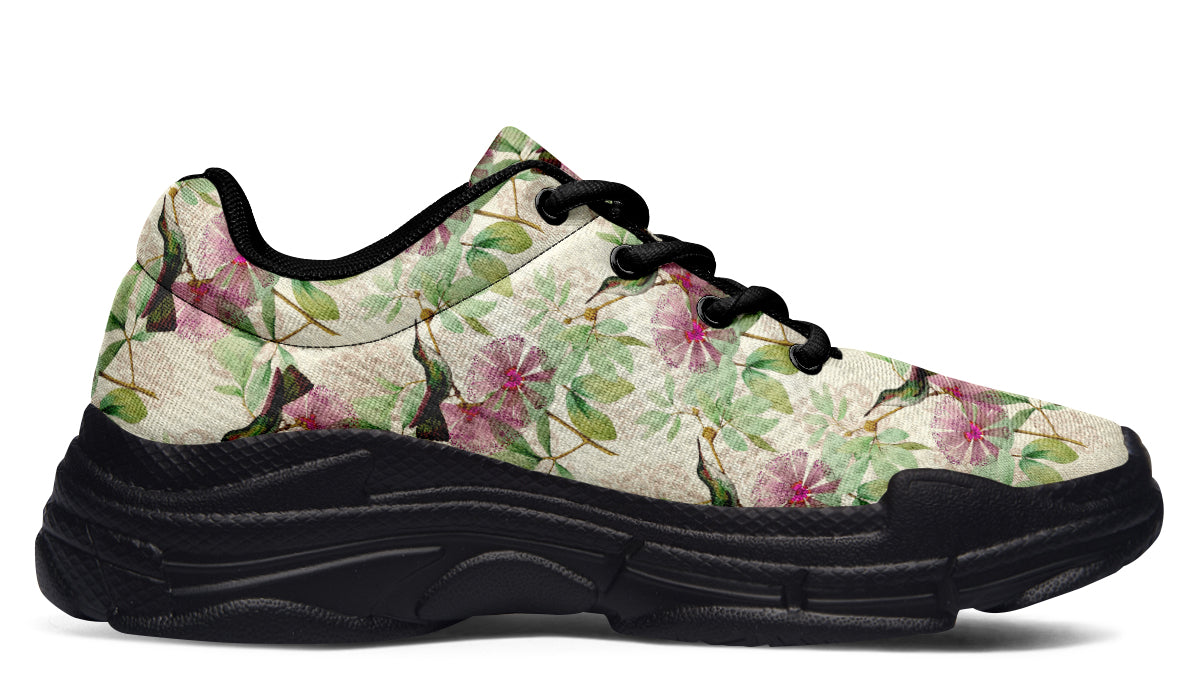 Hummingbirds Chunky Sneakers - Offbeat Sweetie