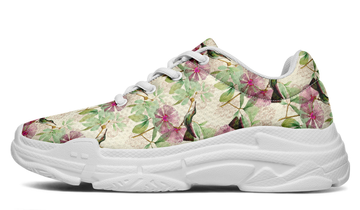 Hummingbirds Chunky Sneakers - Offbeat Sweetie