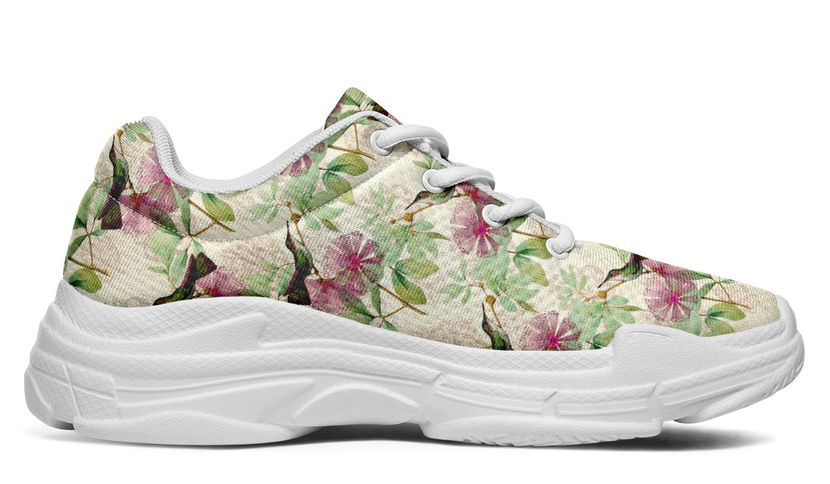 Hummingbirds Chunky Sneakers - Offbeat Sweetie