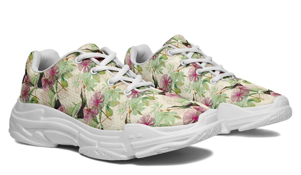 Hummingbirds Chunky Sneakers - Offbeat Sweetie