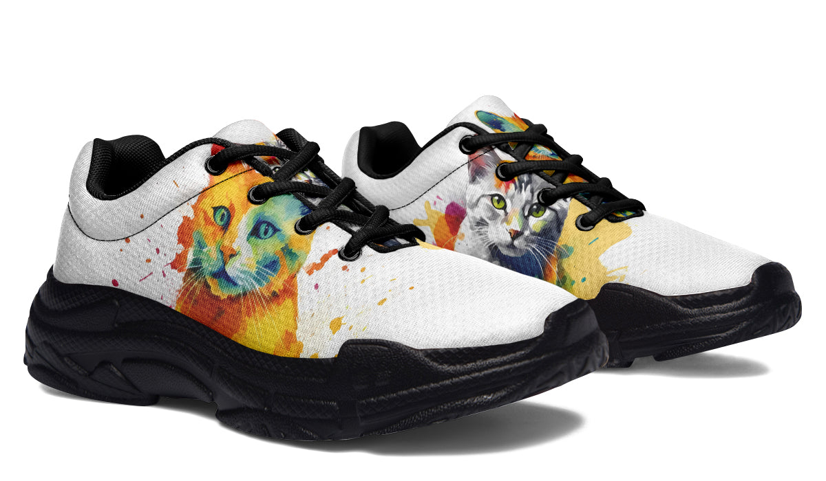 Kitty On My Foot Chunky Sneakers - Offbeat Sweetie