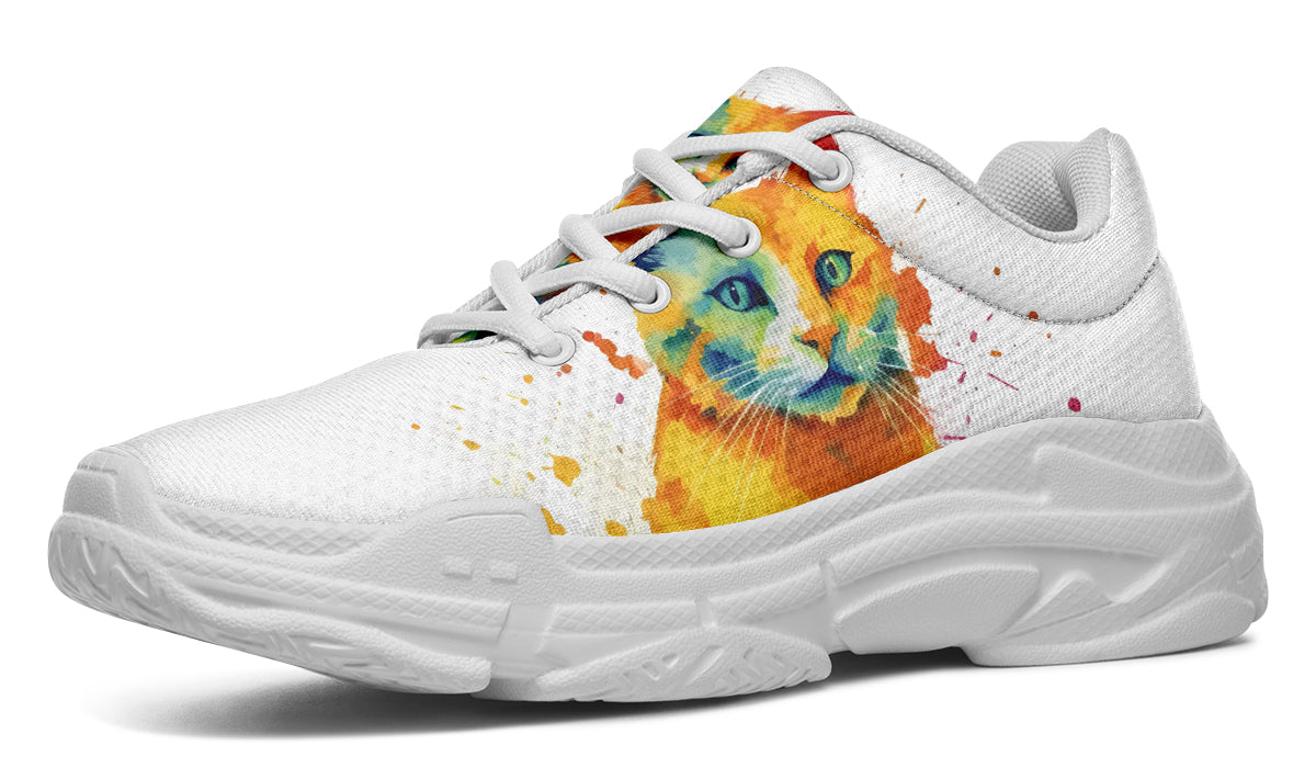 Kitty On My Foot Chunky Sneakers - Offbeat Sweetie