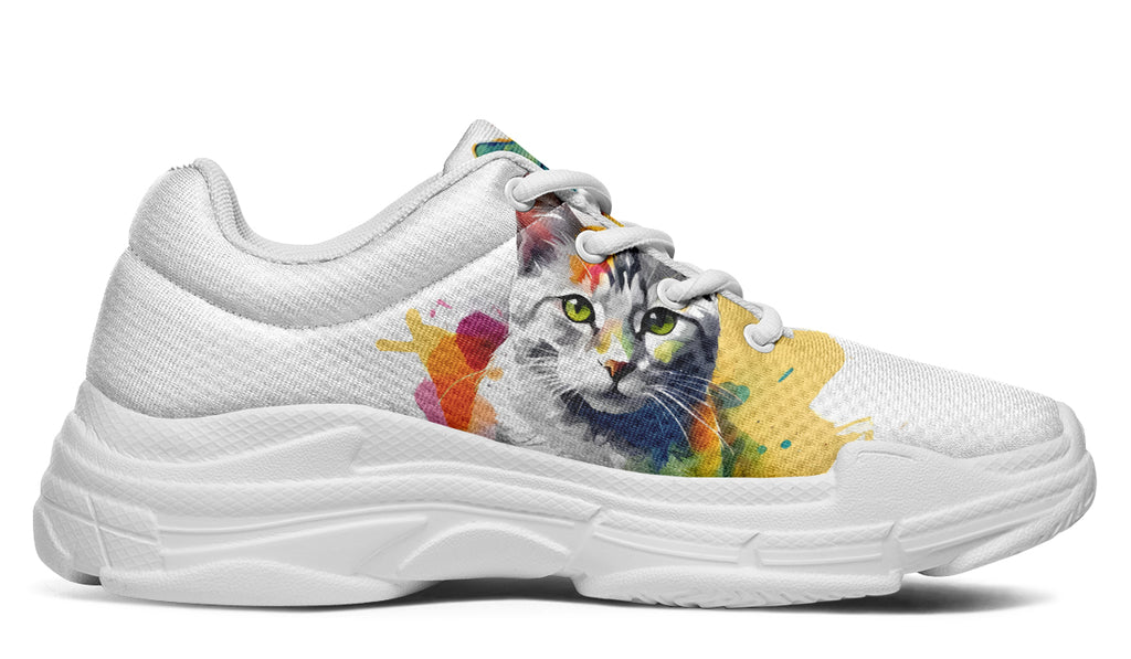 Kitty On My Foot Chunky Sneakers - Offbeat Sweetie