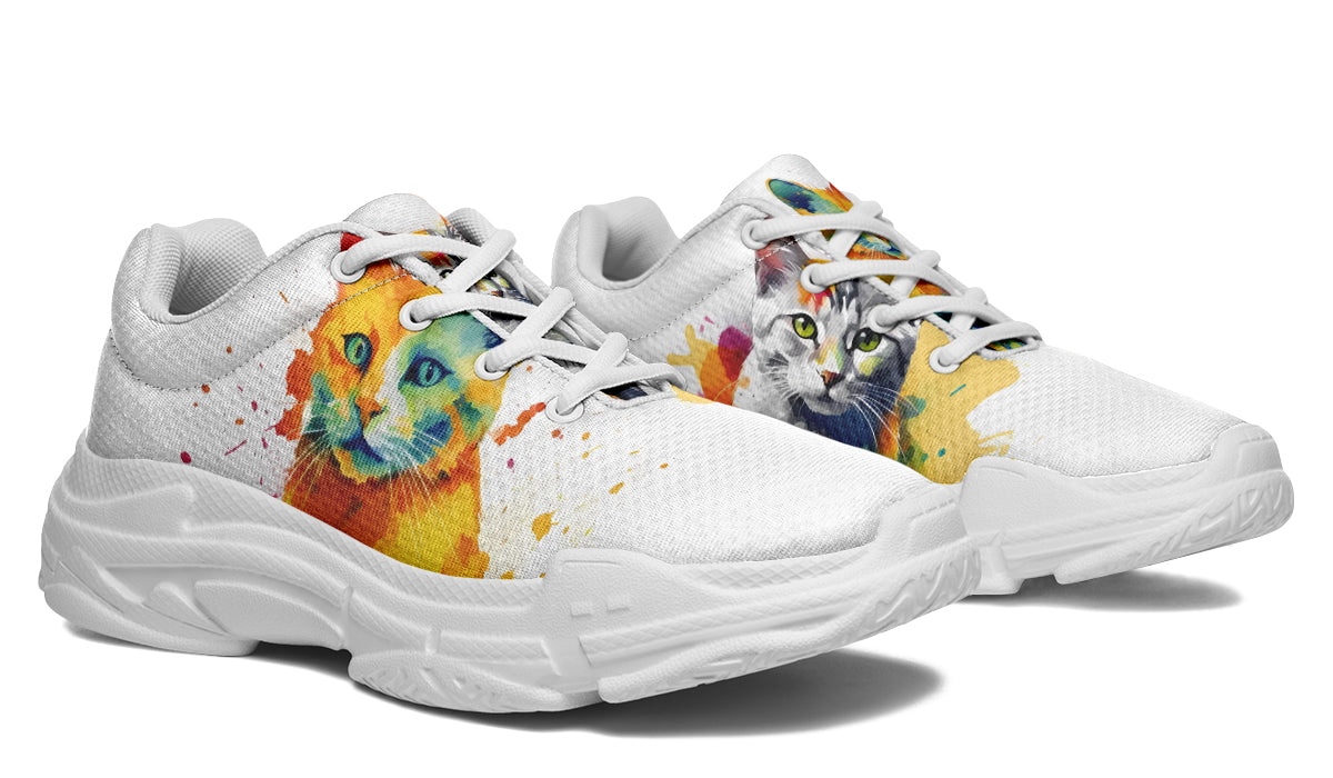 Kitty On My Foot Chunky Sneakers - Offbeat Sweetie