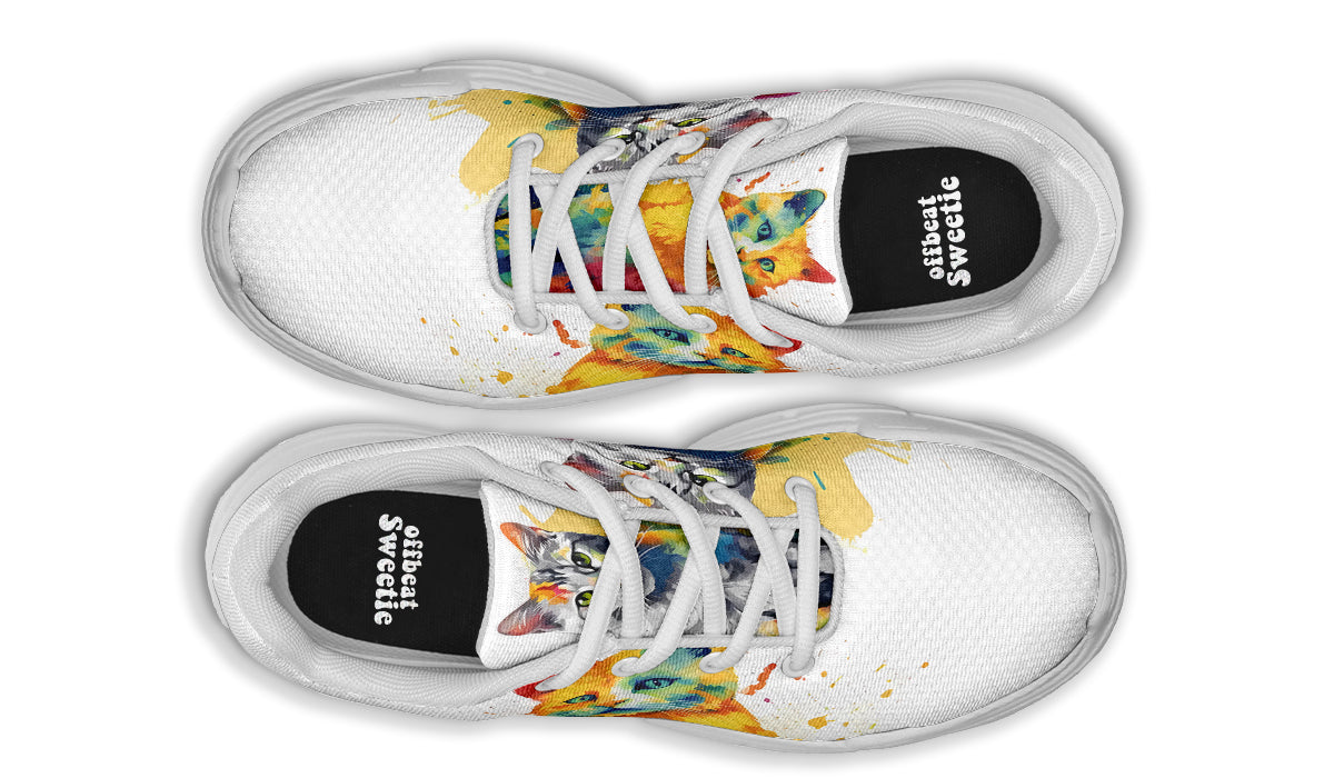 Kitty On My Foot Chunky Sneakers - Offbeat Sweetie