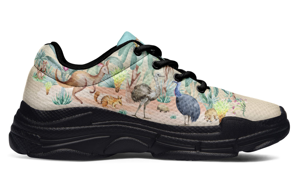 Land Down Under Chunky Sneakers - Offbeat Sweetie
