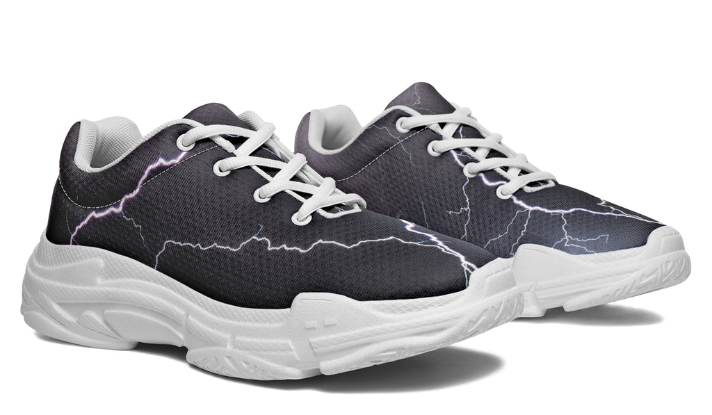 Lightning Crashes Chunky Sneakers - Offbeat Sweetie