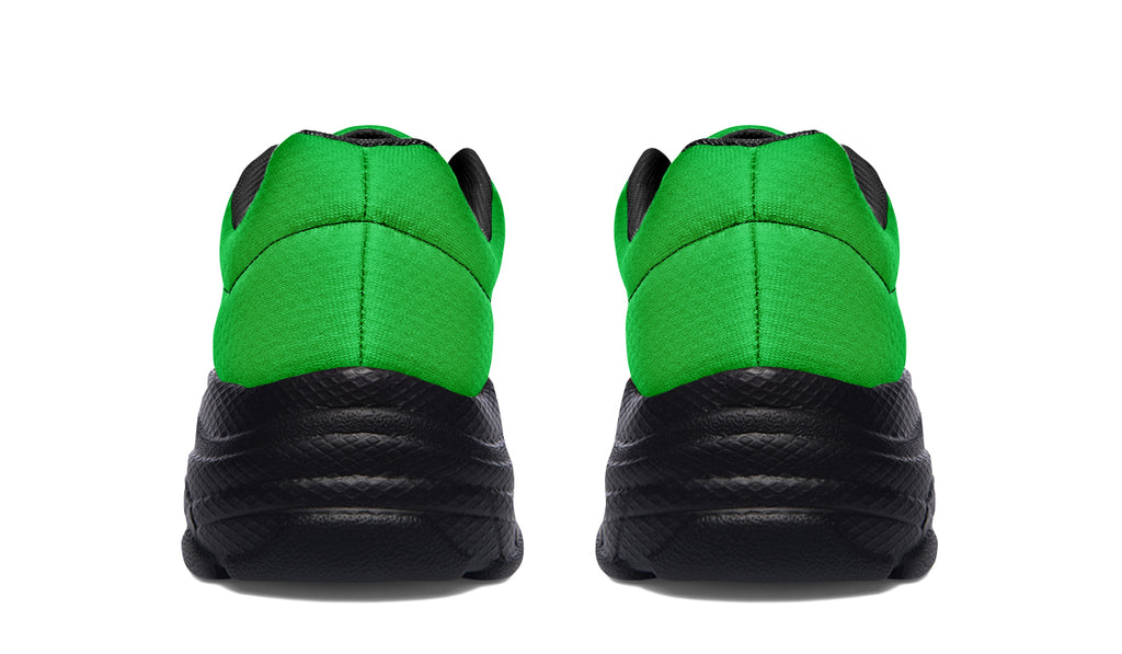 Lucky Green Chunky Sneakers - Offbeat Sweetie