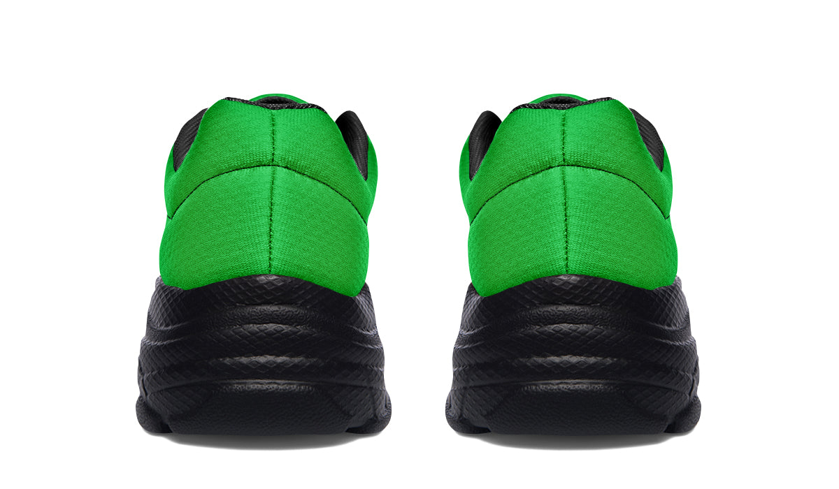 Lucky Green Chunky Sneakers - Offbeat Sweetie