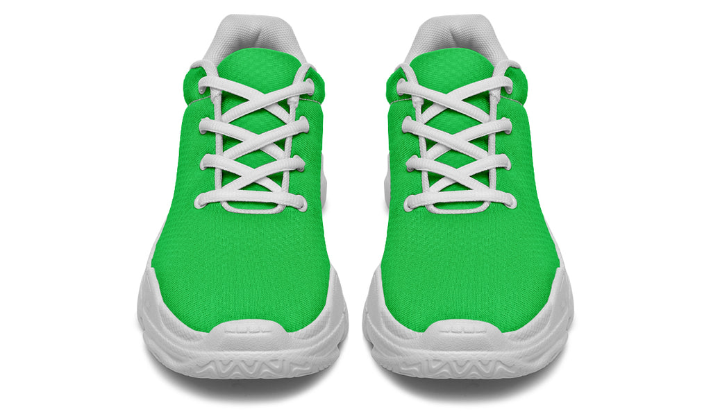 Lucky Green Chunky Sneakers - Offbeat Sweetie