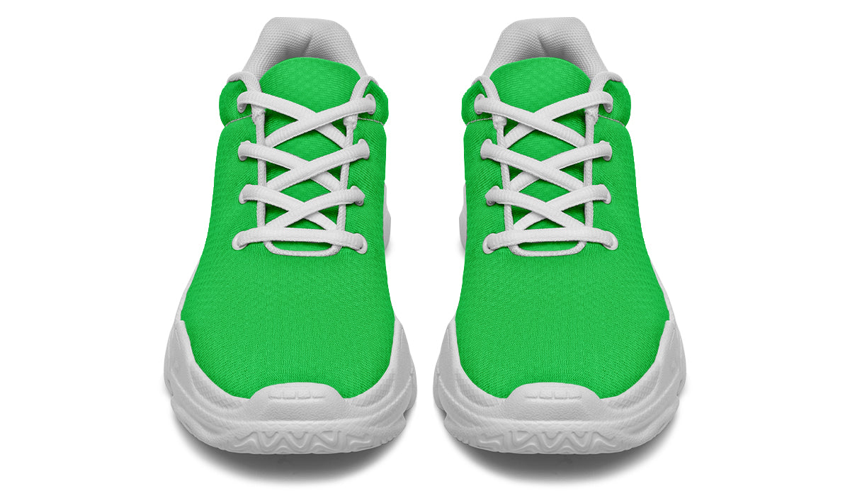 Lucky Green Chunky Sneakers - Offbeat Sweetie