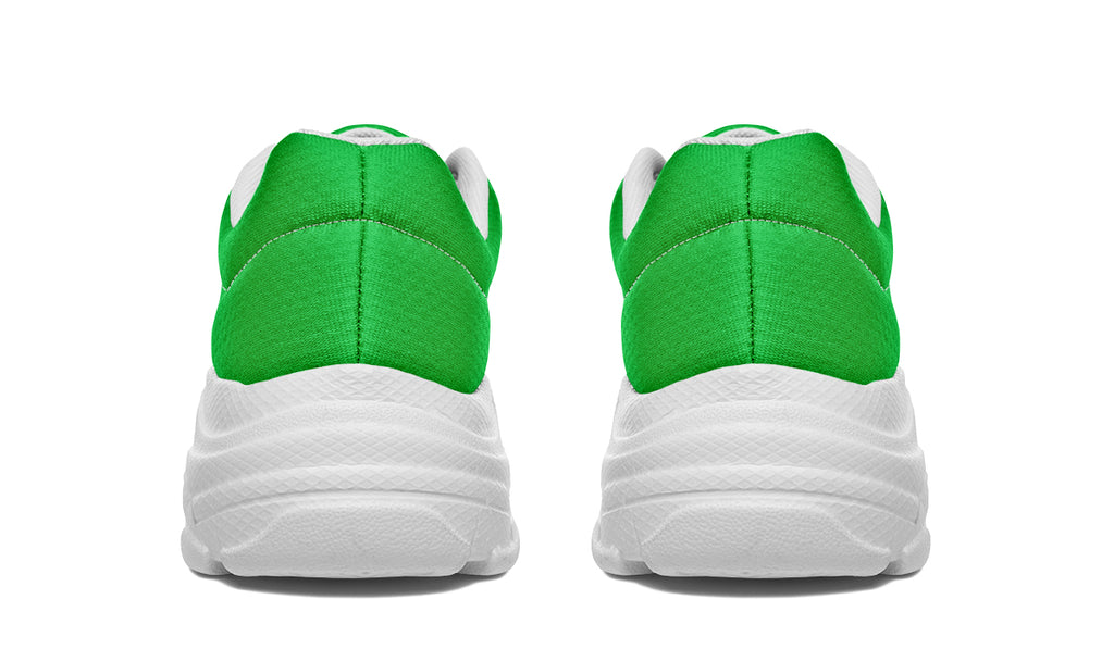 Lucky Green Chunky Sneakers - Offbeat Sweetie