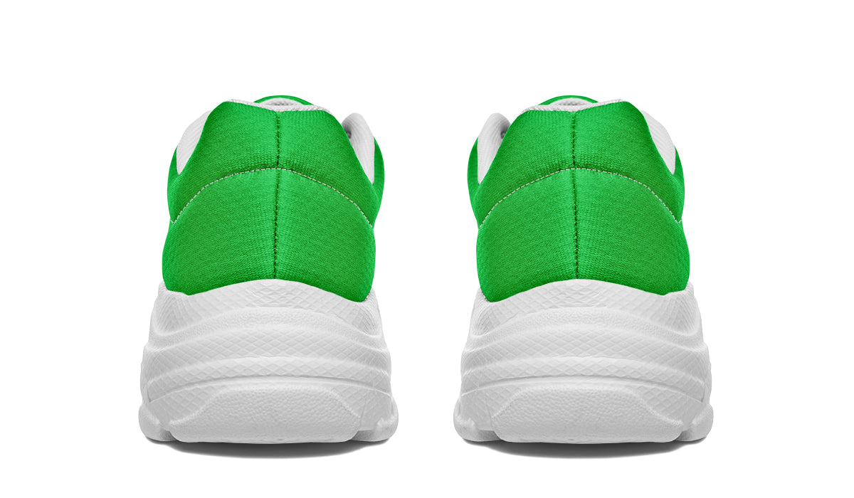 Lucky Green Chunky Sneakers - Offbeat Sweetie