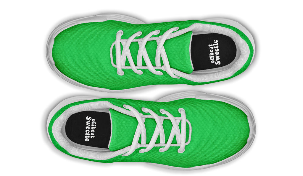 Lucky Green Chunky Sneakers - Offbeat Sweetie