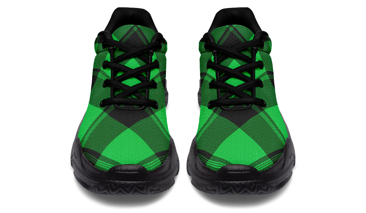 Lucky Green Plaid Chunky Sneakers
