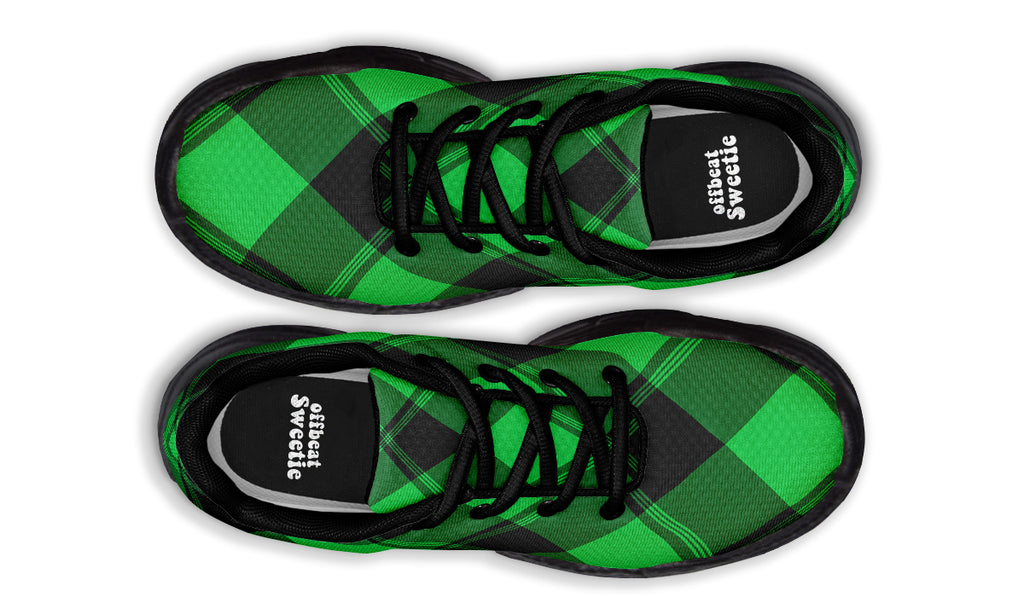 Lucky Green Plaid Chunky Sneakers