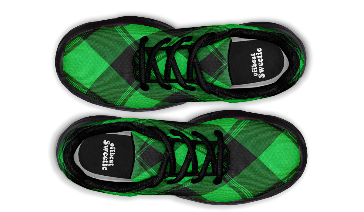 Lucky Green Plaid Chunky Sneakers