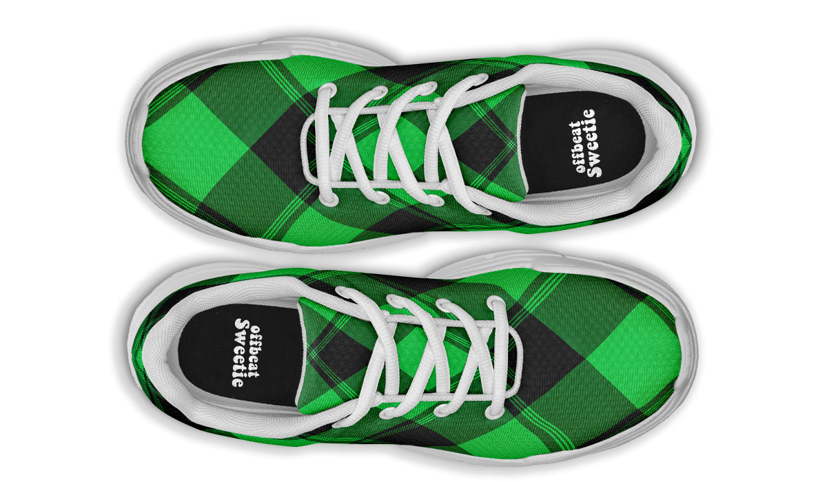 Lucky Green Plaid Chunky Sneakers